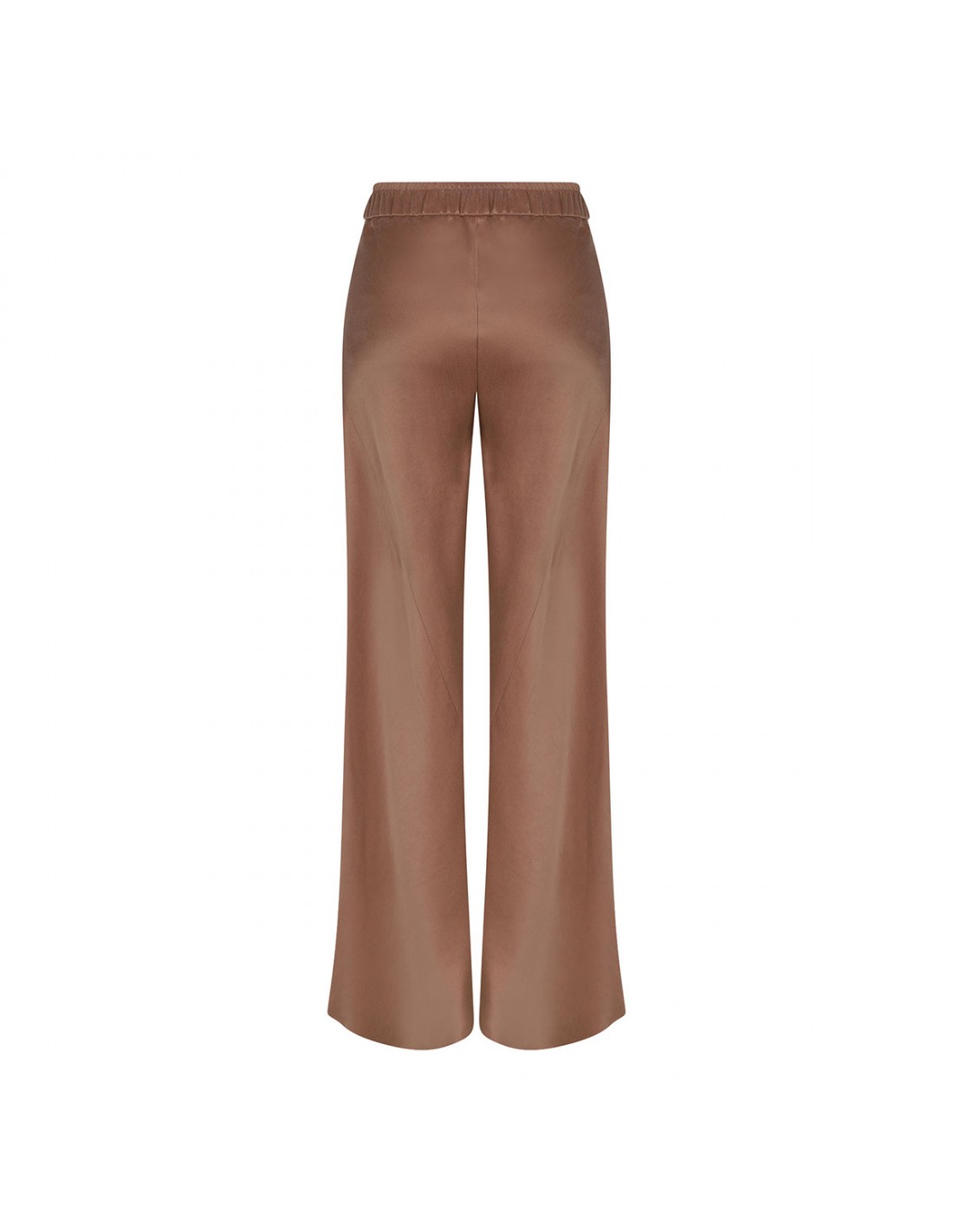 Red clay hue silk pants