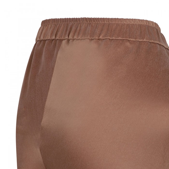 Red clay hue silk pants