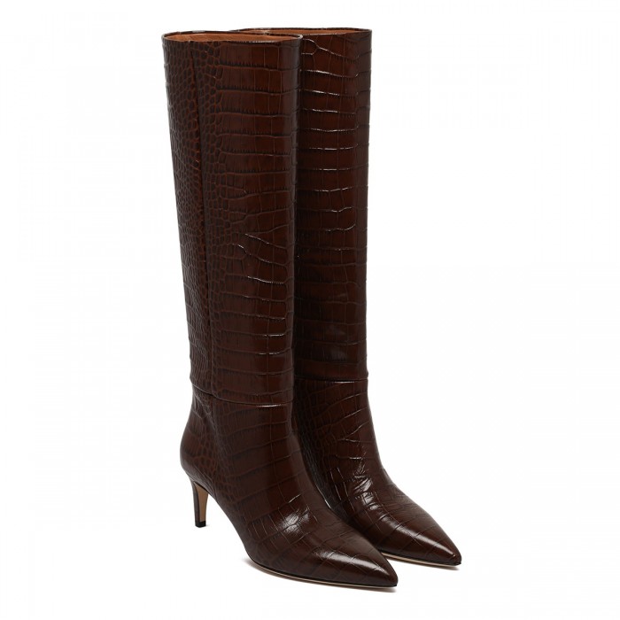 Stiletto leather boots