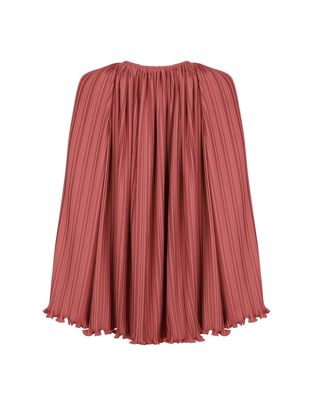 Peach pink pleated blouse