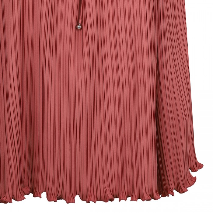 Peach pink pleated blouse