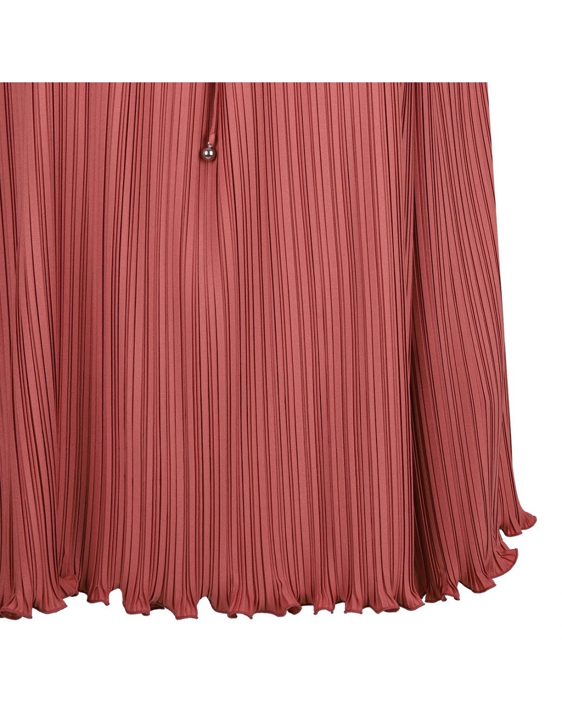 Peach pink pleated blouse