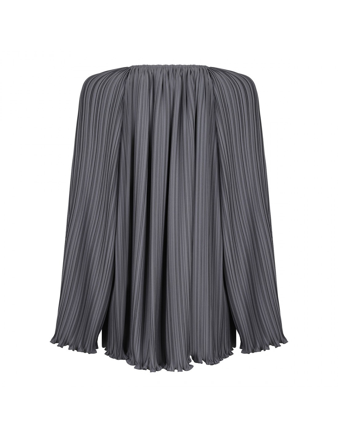 Steel gray pleated blouse