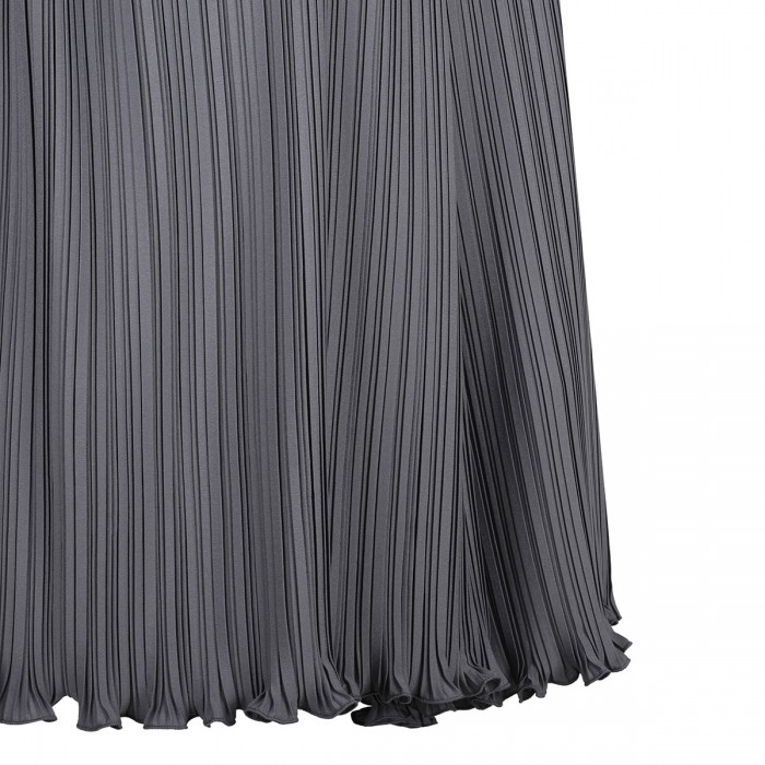 Steel gray pleated blouse