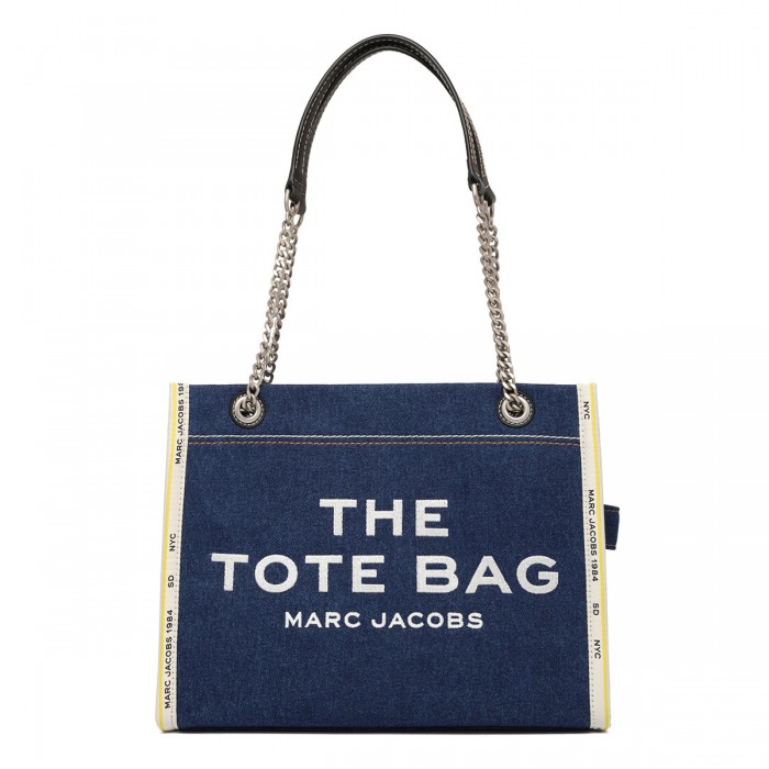 The Denim chain medium bag