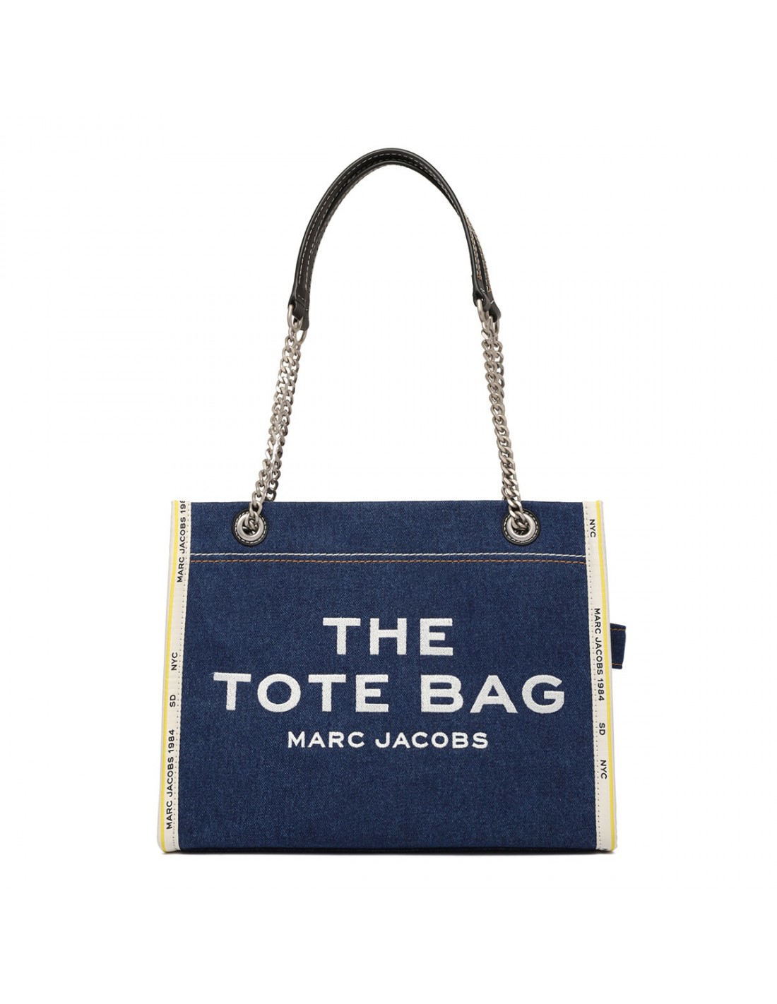 The Denim chain medium bag