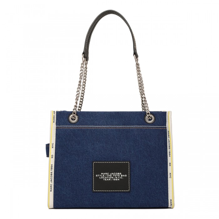 The Denim chain medium bag