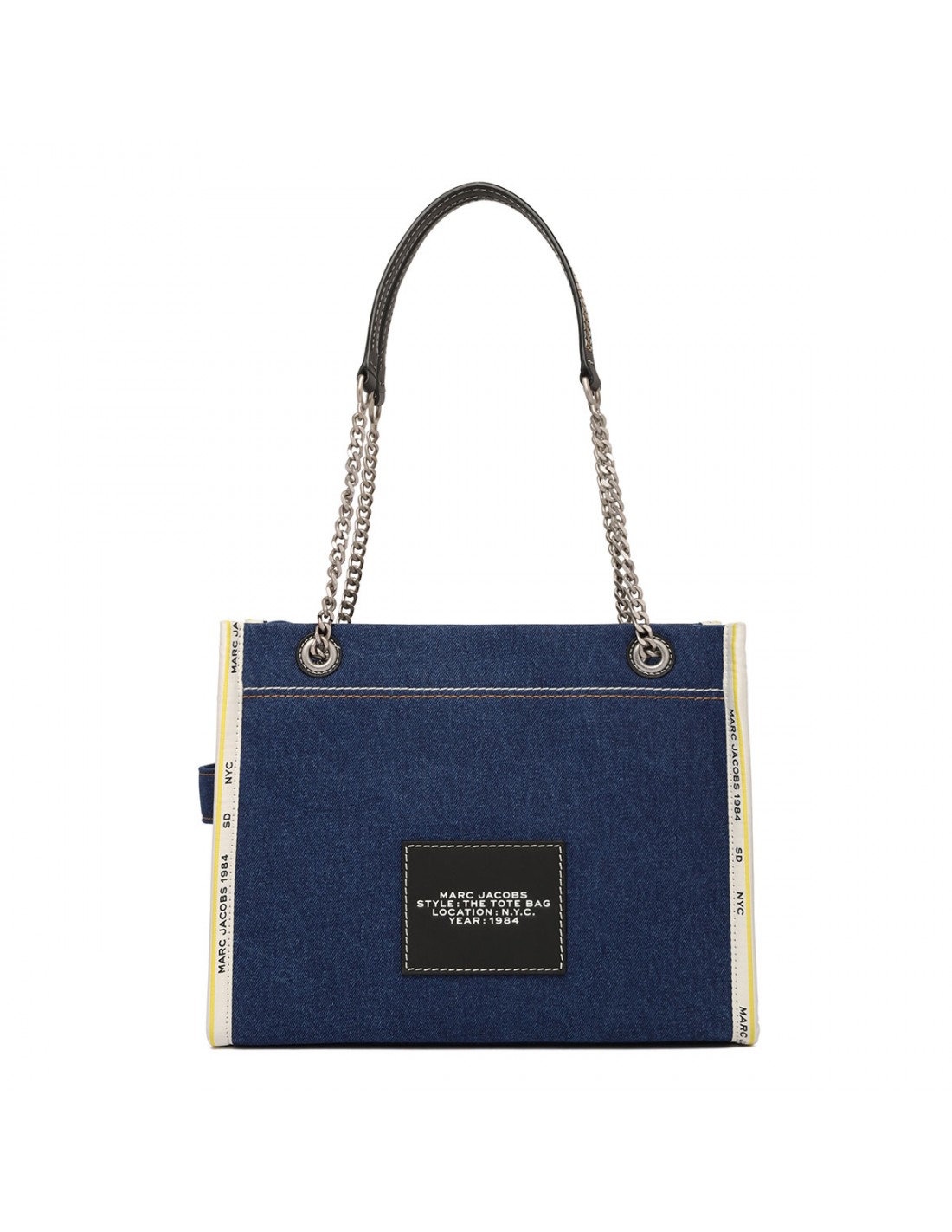 The Denim chain medium bag