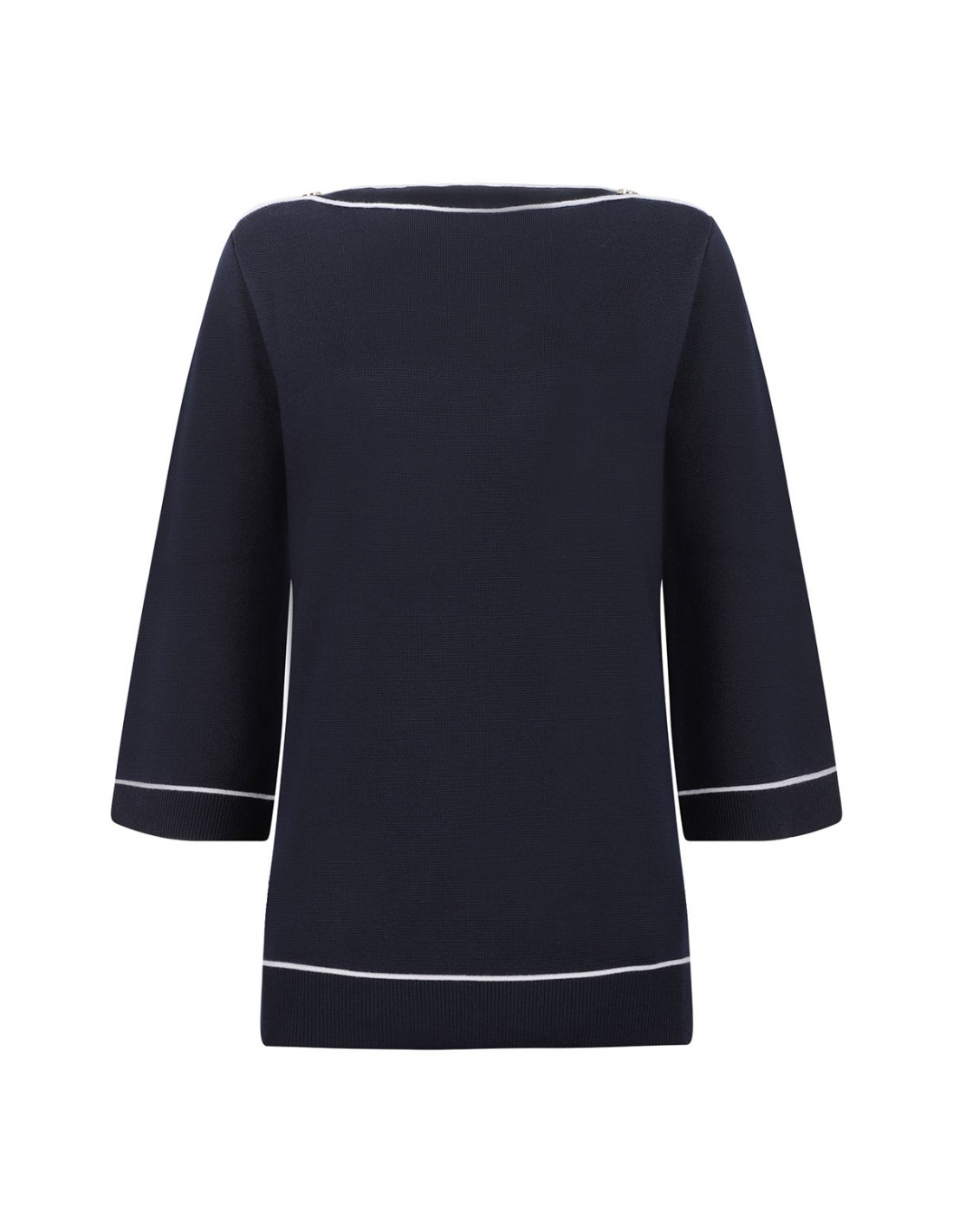 Navy blue wool top