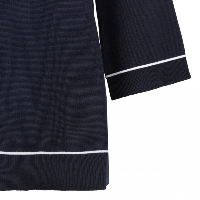 Navy blue wool top