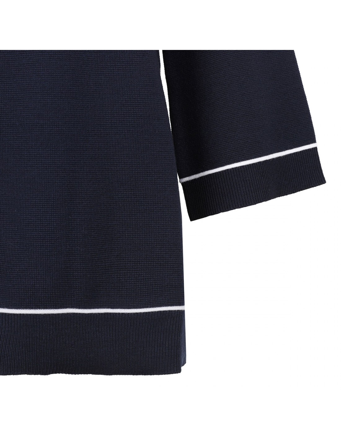 Navy blue wool top