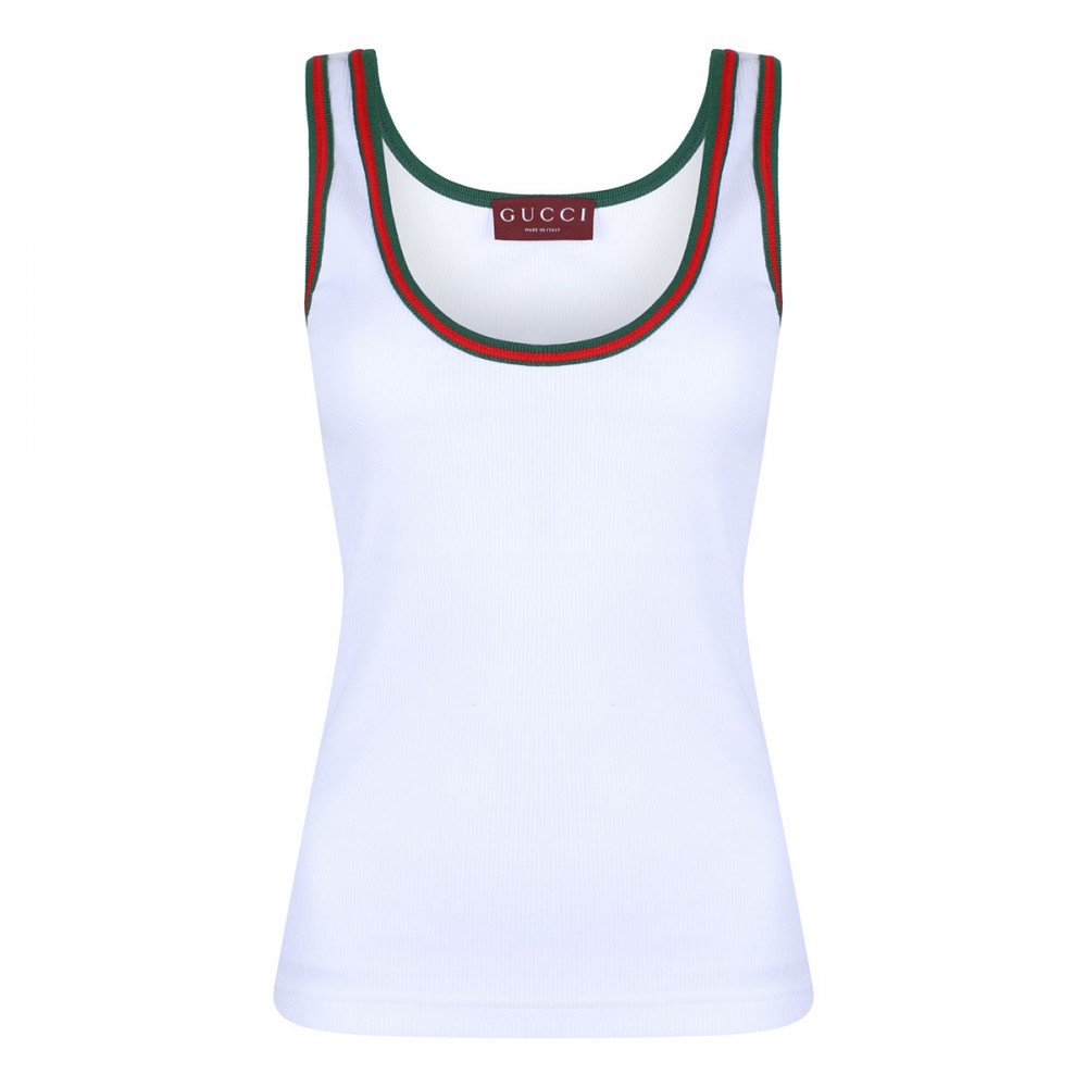 Ribbed cotton tank top