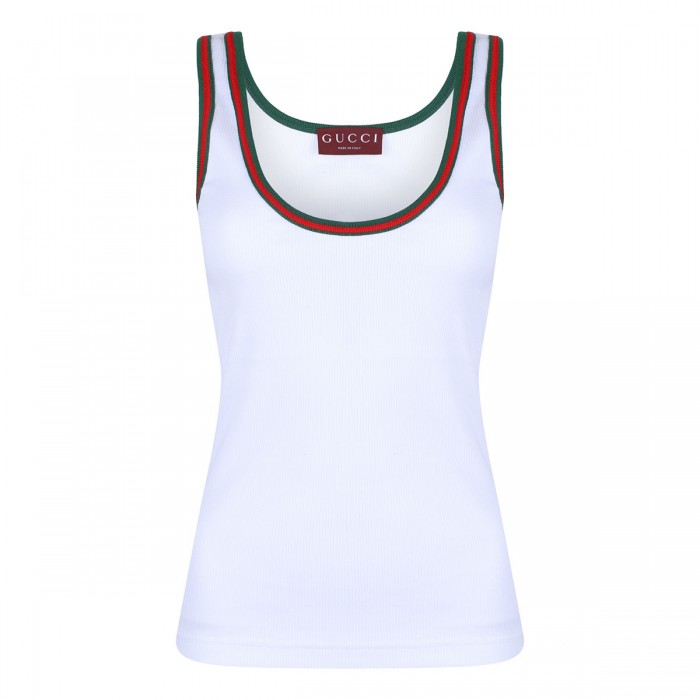 Ribbed cotton tank top