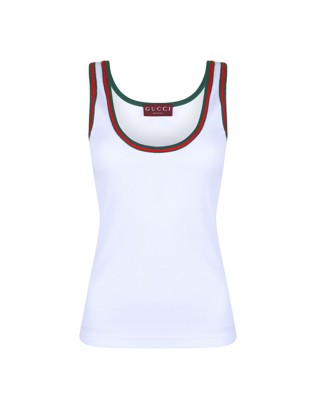 Ribbed cotton tank top