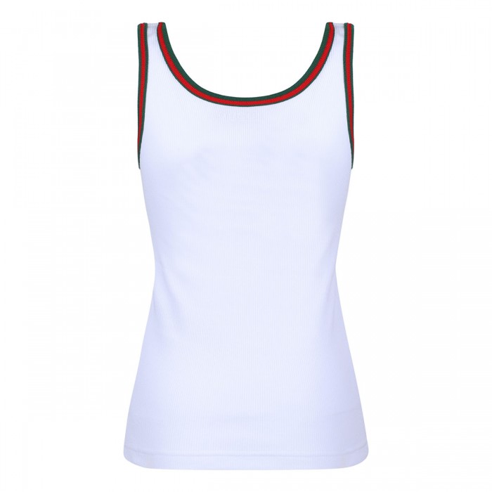 Ribbed cotton tank top