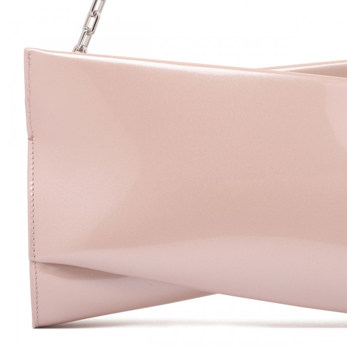 Loubitwist patent leather clutch