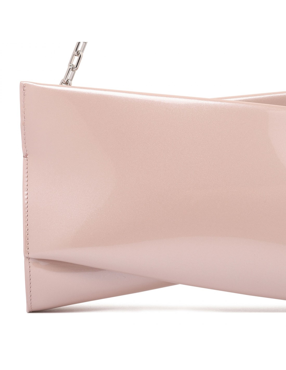 Loubitwist patent leather clutch