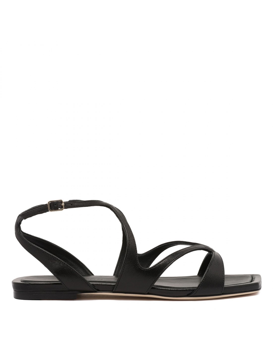 Ayla black flat sandals