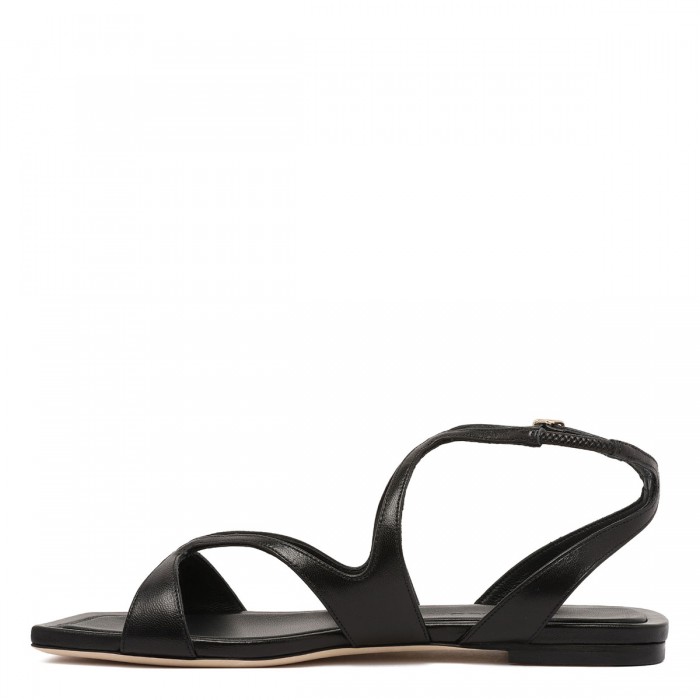 Ayla black flat sandals