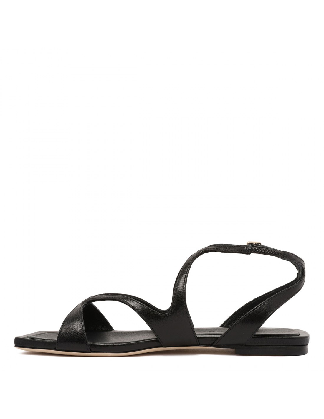 Ayla black flat sandals