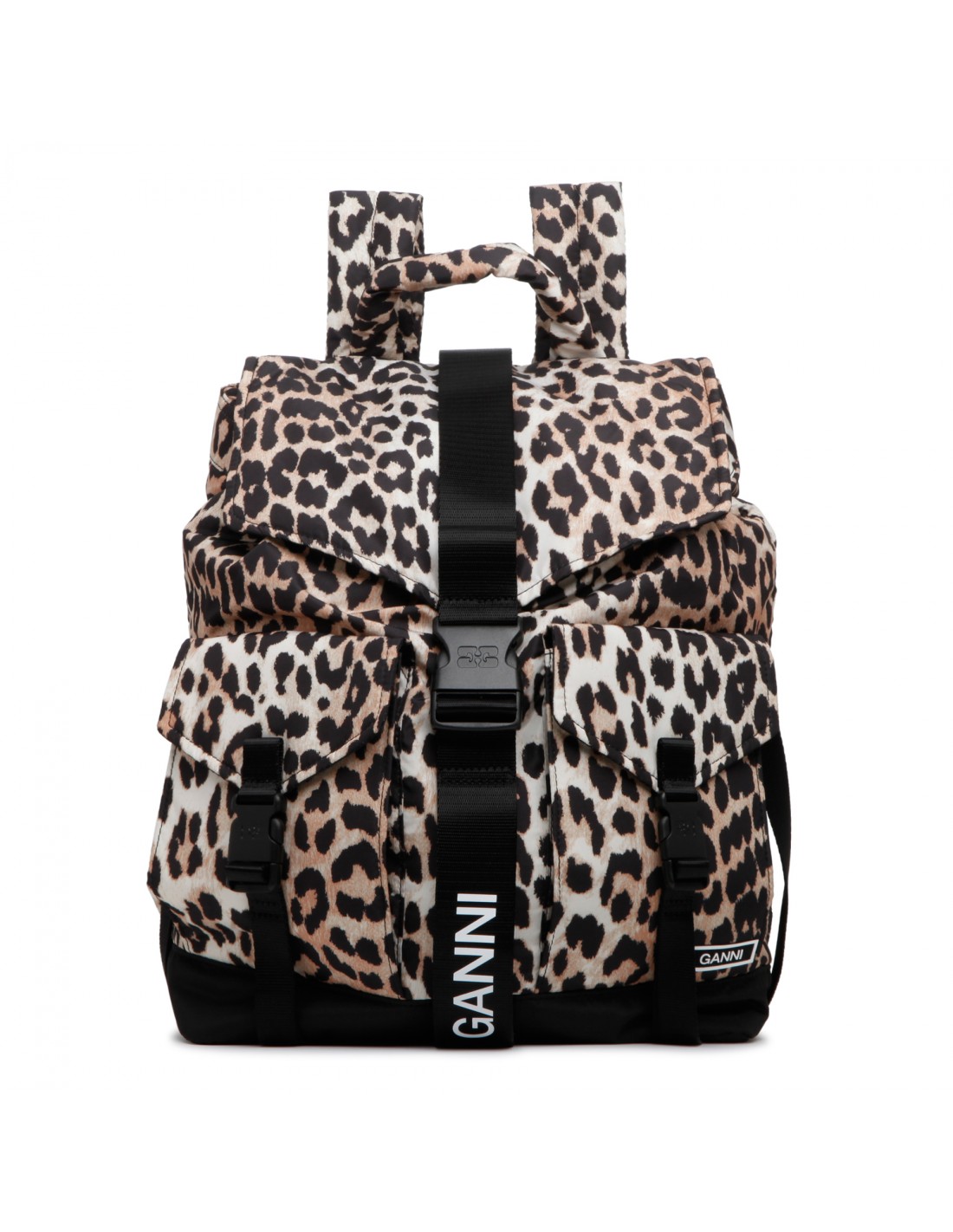 Leopard recycled tech backpack