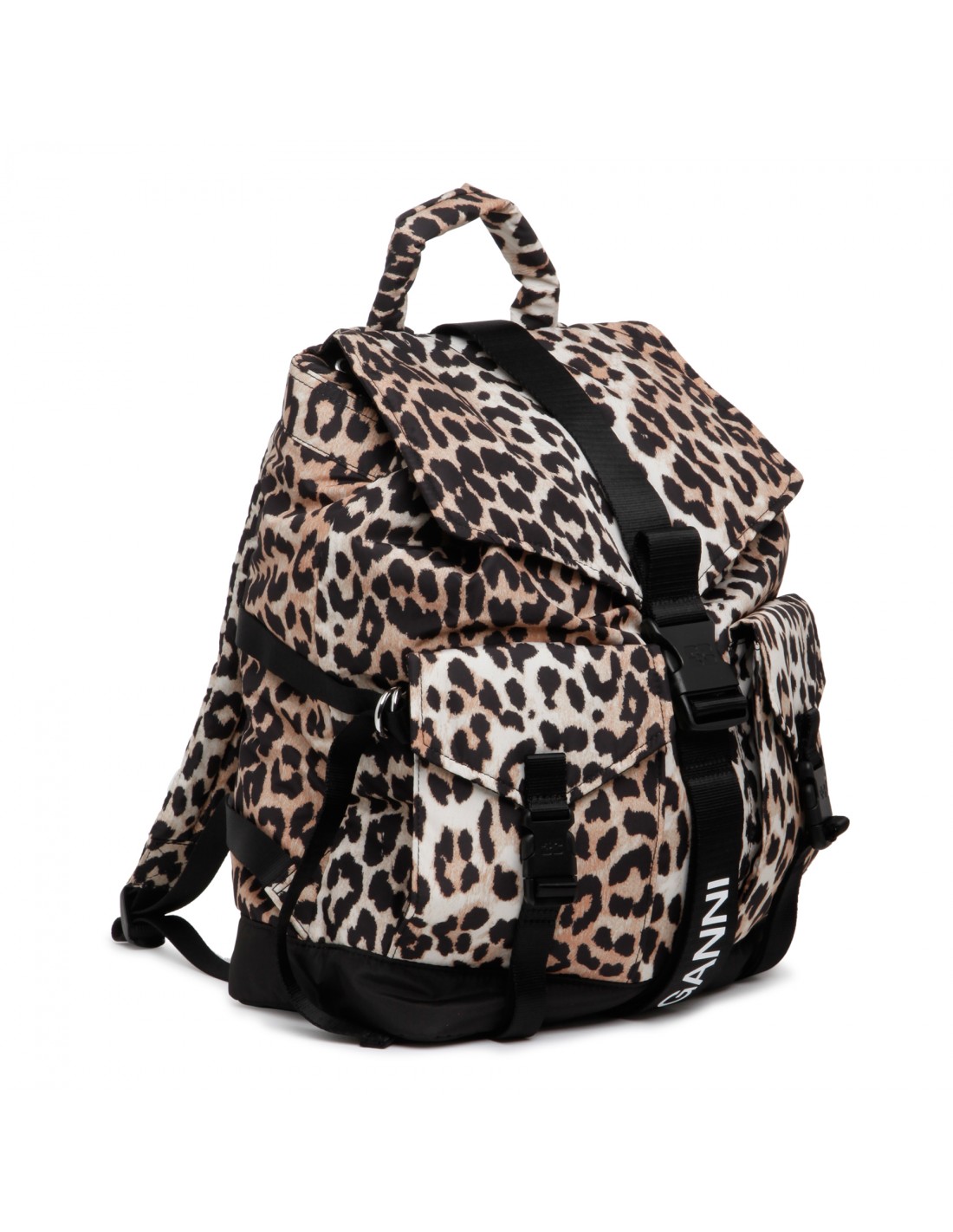 Leopard recycled tech backpack