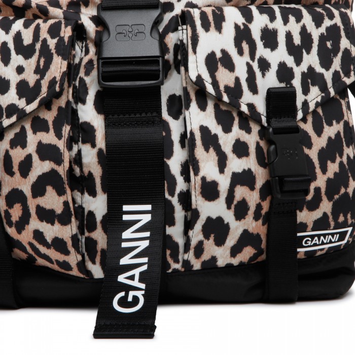 Leopard recycled tech backpack