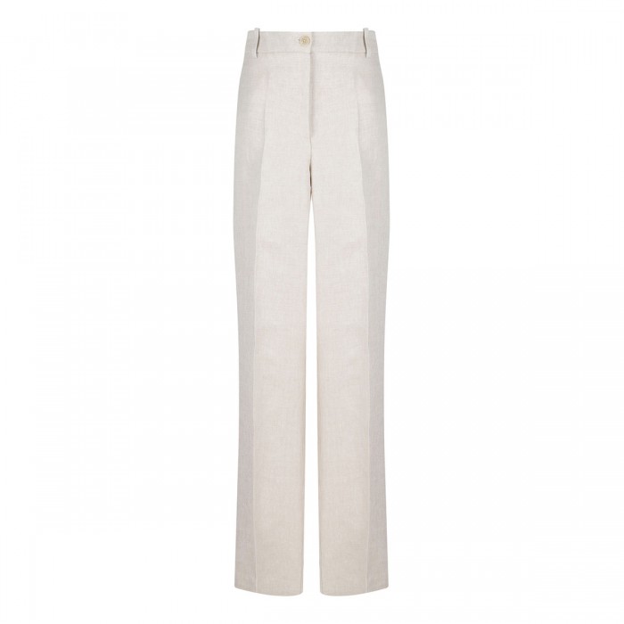 Beige linen pants