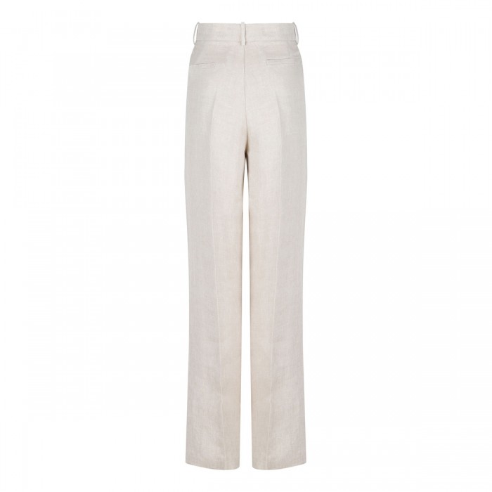 Beige linen pants