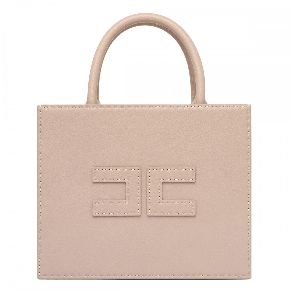 Beige small tote bag