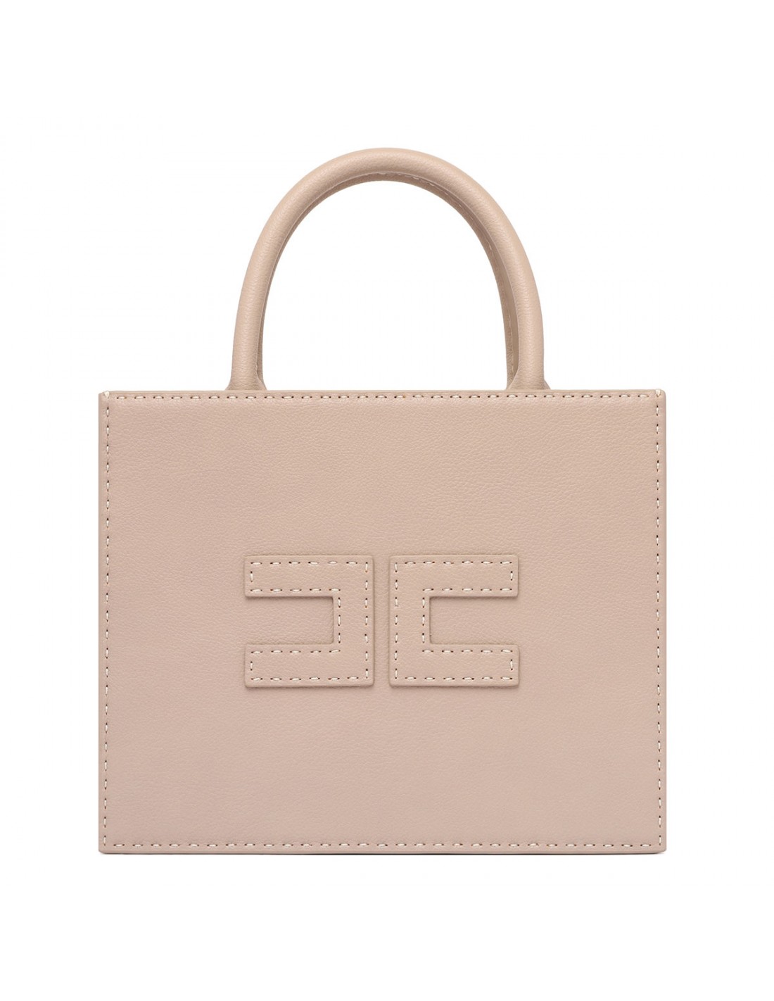 Beige small tote bag