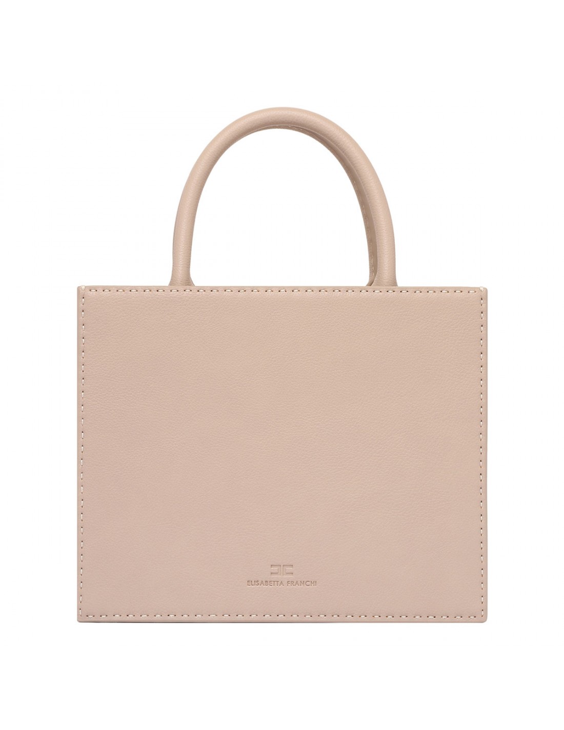 Beige small tote bag