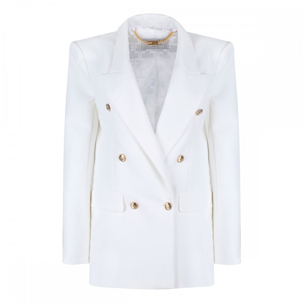 White crepe blazer