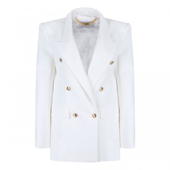 White crepe blazer