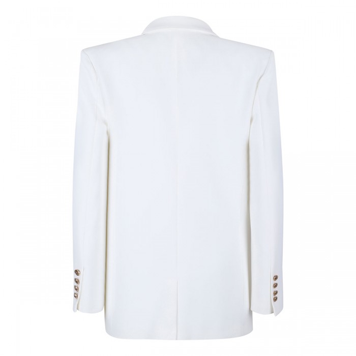 White crepe blazer