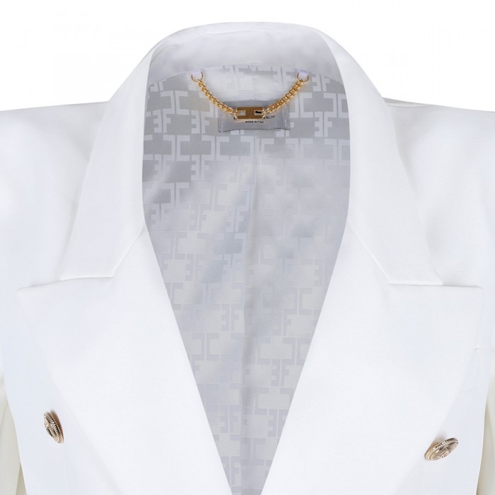 White crepe blazer