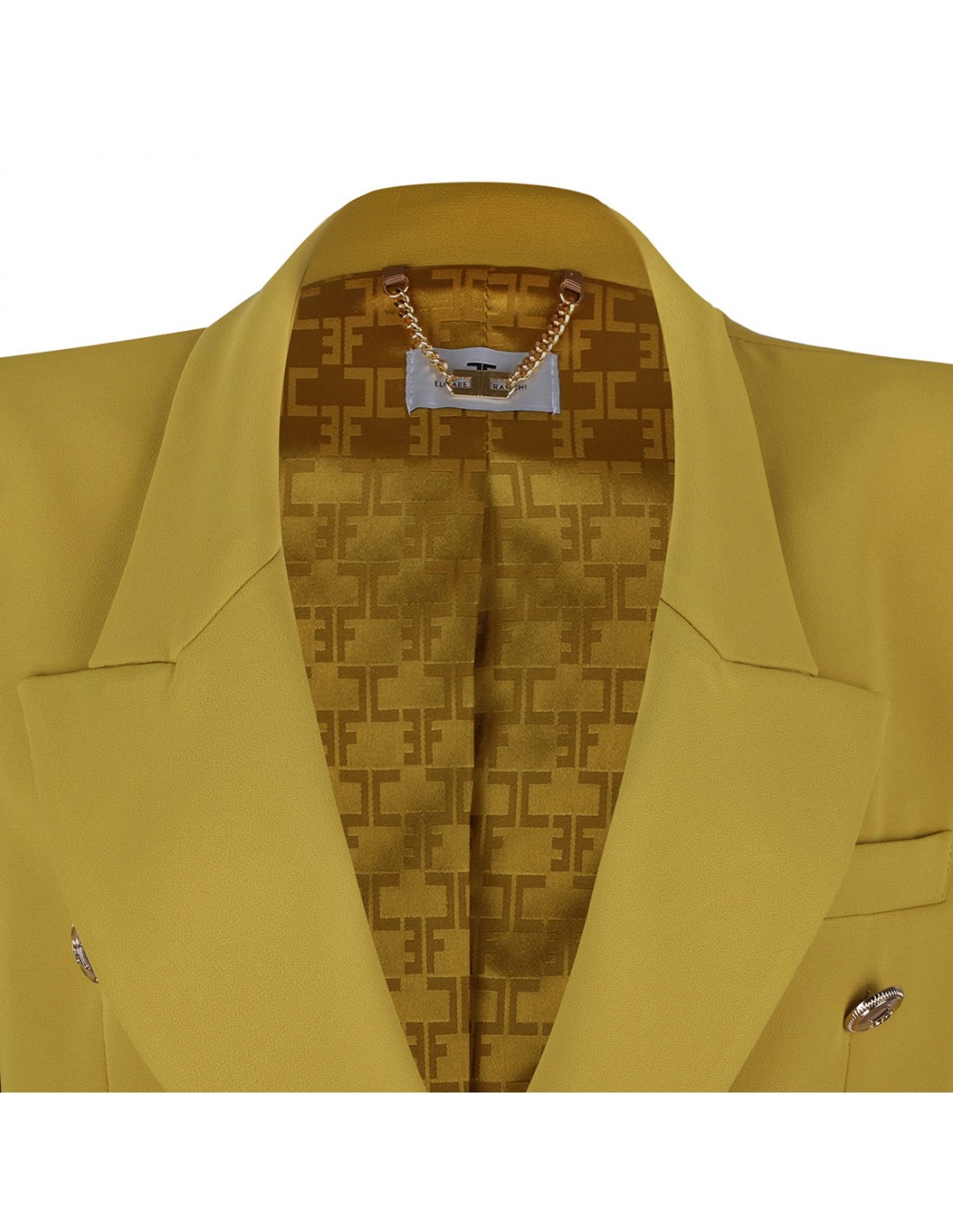 Curry hue crepe blazer