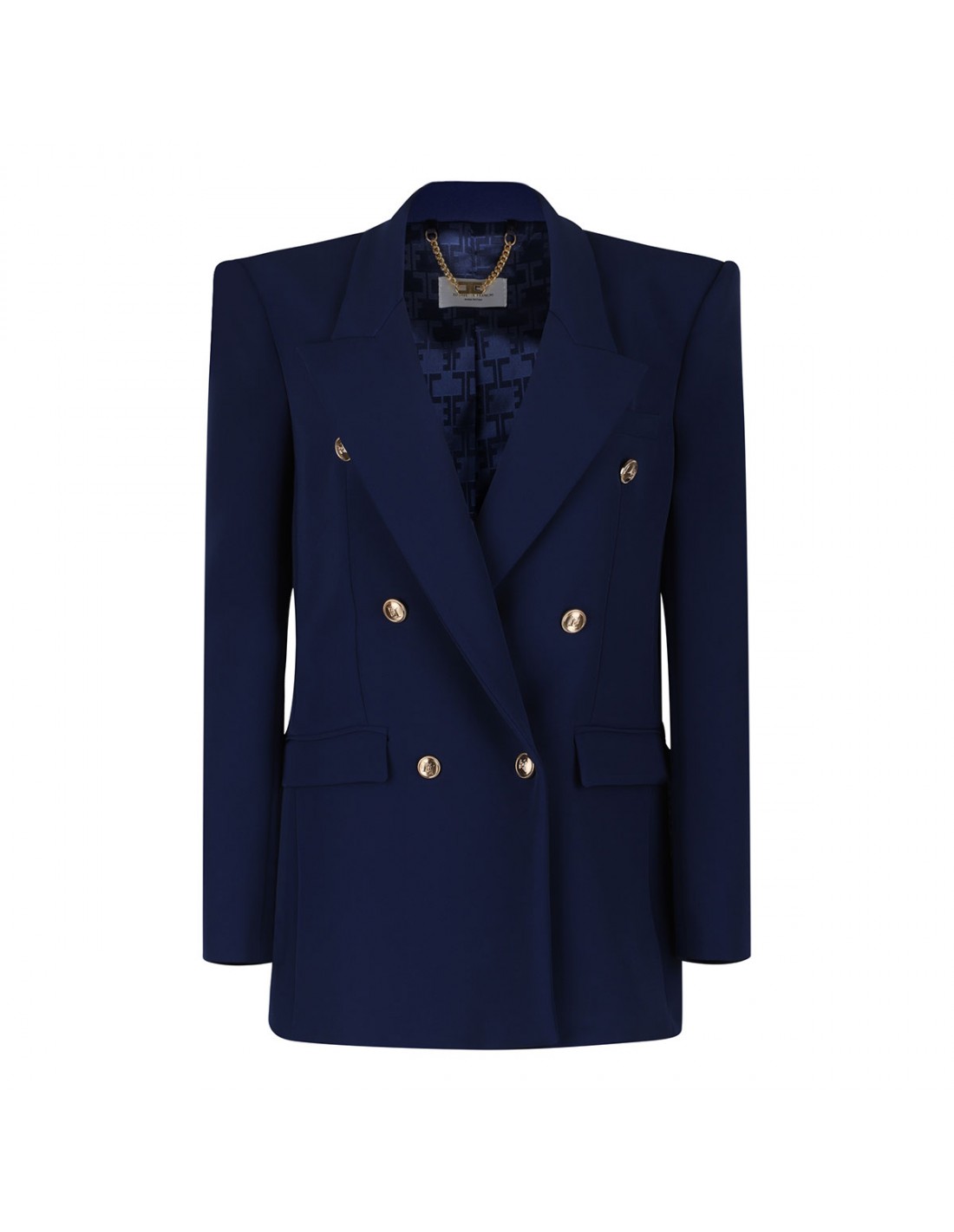 Oltremare blue crepe blazer