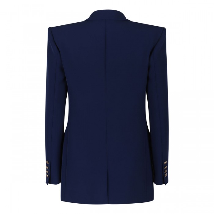 Oltremare blue crepe blazer