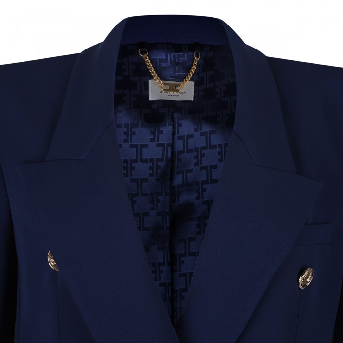 Oltremare blue crepe blazer