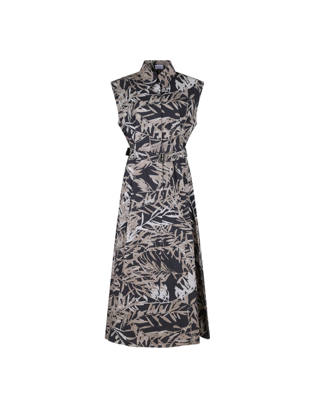 Printed poplin dress