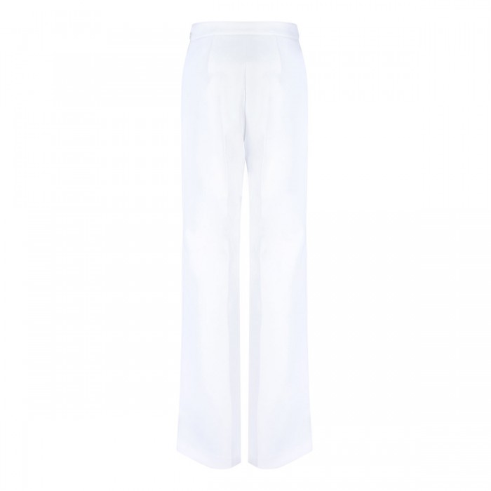 White crepe pants