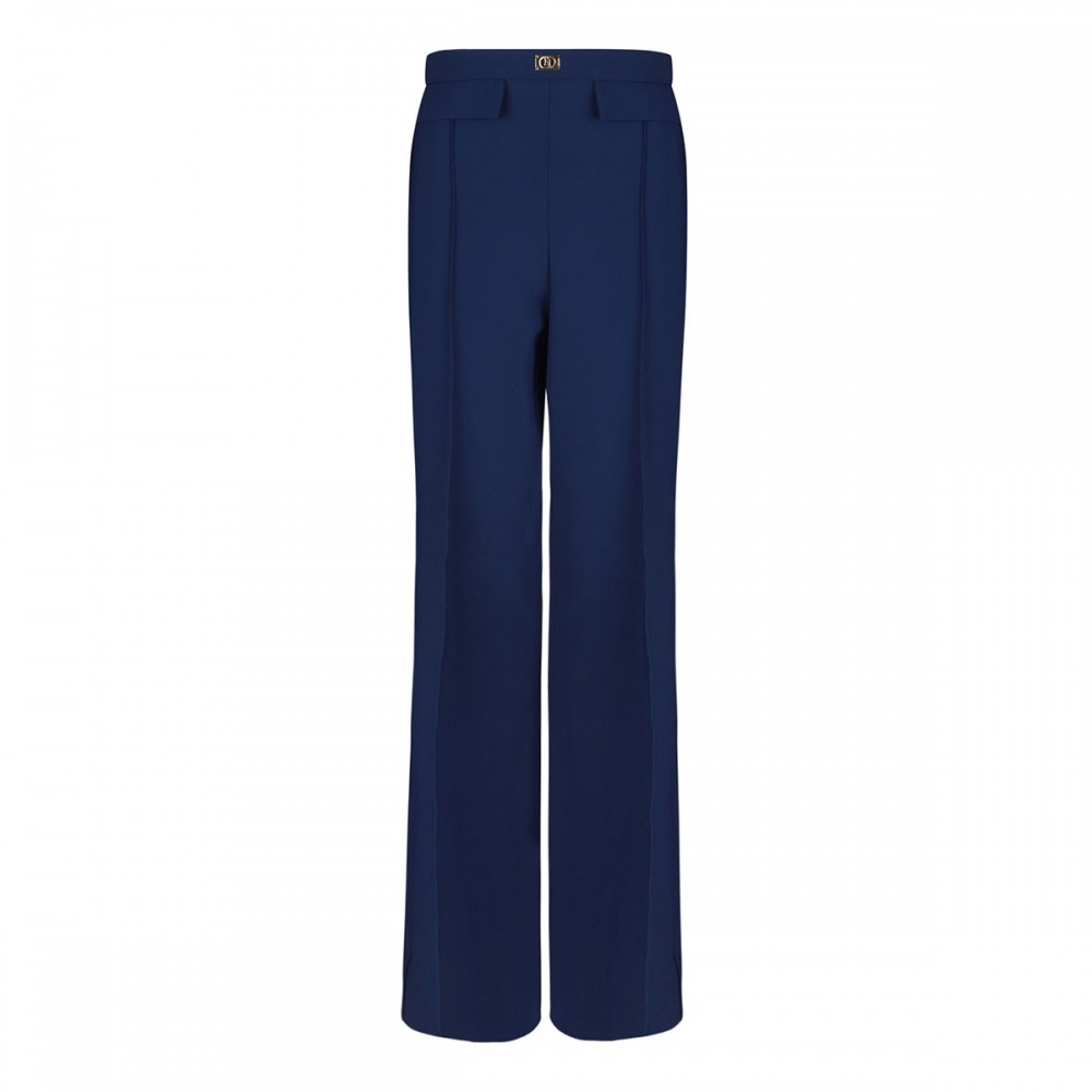 Oltremare blue crepe pants