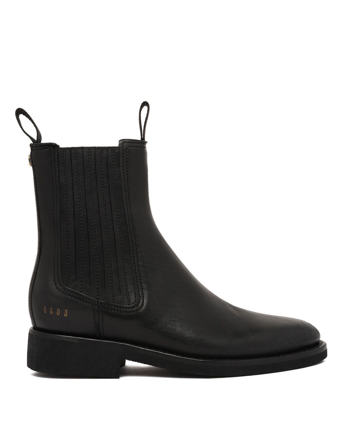 Black leather Chelsea boots