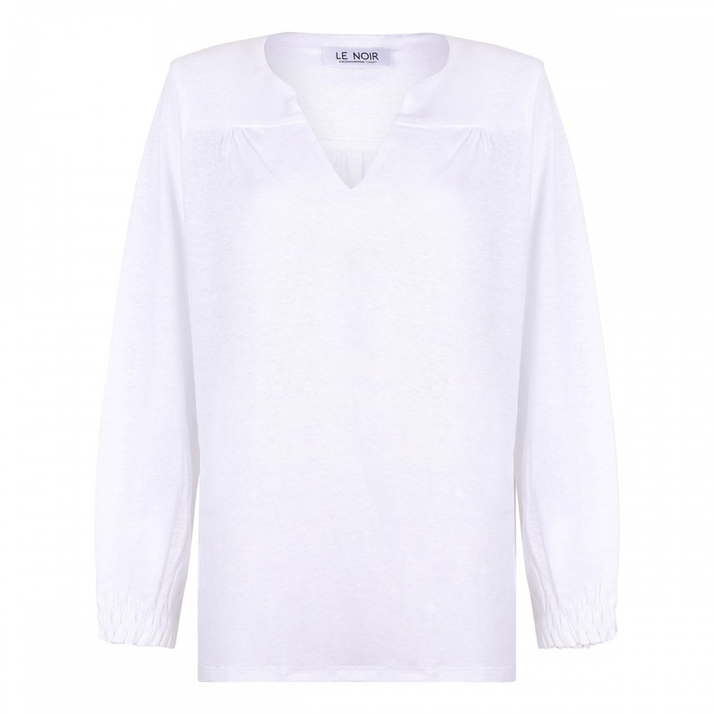 Evy white linen top