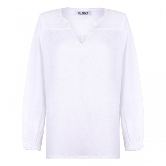 Evy white linen top