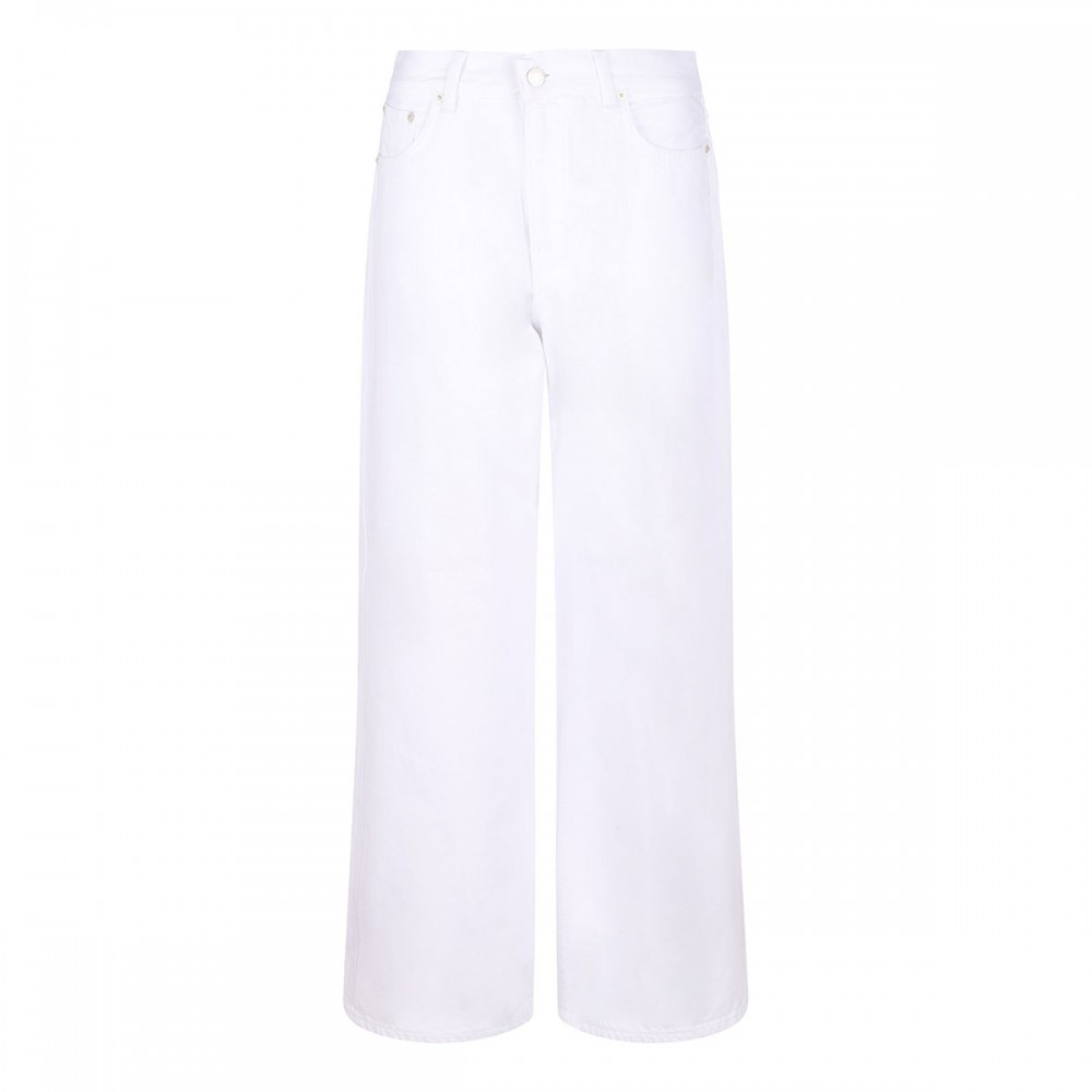 Korea optical white denim jeans