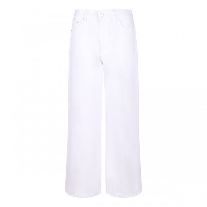 Korea optical white denim jeans