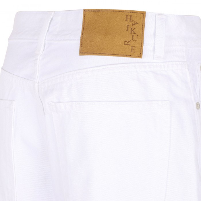 Korea optical white denim jeans