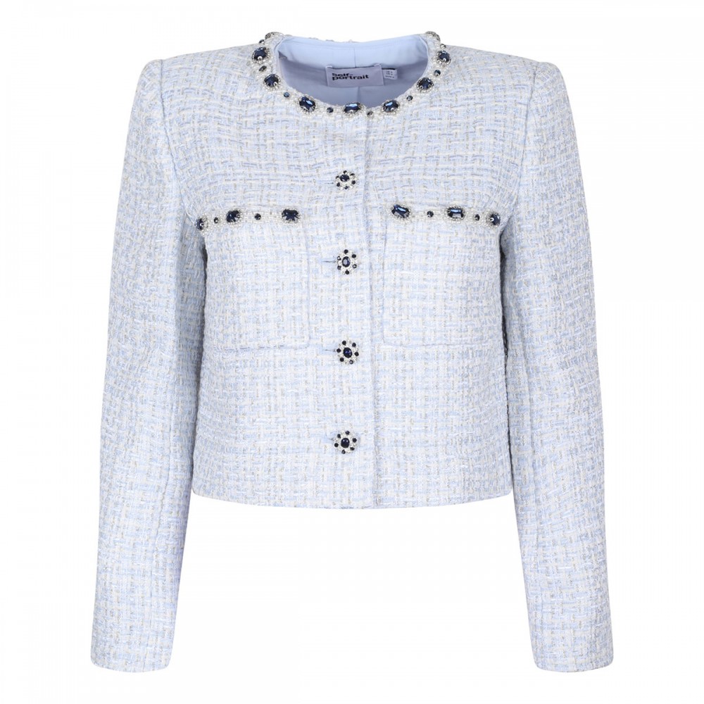 Blue boucle jacket